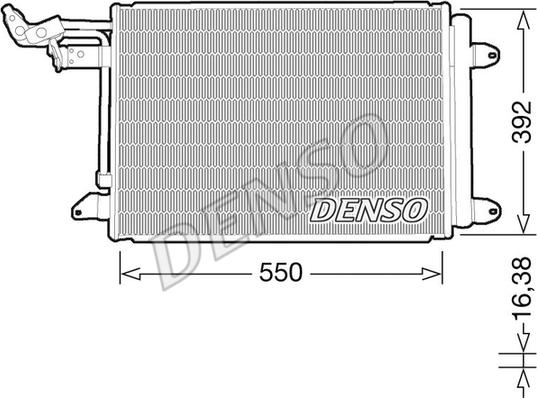 Denso DCN32032 - Радиатор кондиционера AUDI: A3 (8P1) 1.2-3.2i/TDi/FSi/TFSi/V6 03-13 \ SEAT: ALTEA (5P1) 1.2-2.0i/TDi autosila-amz.com