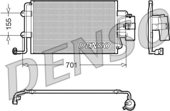 Denso DCN32025 - Конденсатор кондиционера autosila-amz.com