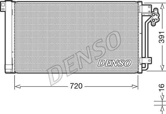 Denso DCN32020 - Конденсатор кондиционера autosila-amz.com