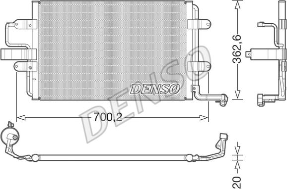 Denso DCN32022 - Конденсатор кондиционера autosila-amz.com