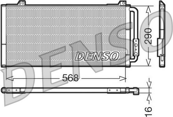 Denso DCN24001 - Конденсатор кондиционера autosila-amz.com