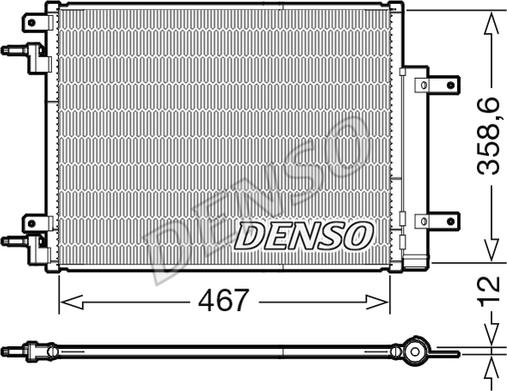 Denso DCN20046 - Конденсатор кондиционера autosila-amz.com