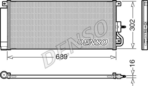 Denso DCN20048 - Конденсатор кондиционера autosila-amz.com