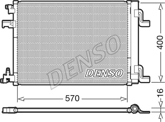 Denso DCN20001 - Конденсатор кондиционера autosila-amz.com