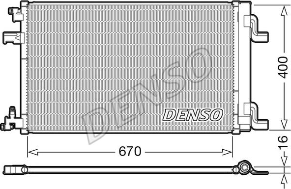 Denso DCN20002 - Конденсатор кондиционера autosila-amz.com