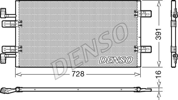 Denso DCN20019 - Конденсатор кондиционера autosila-amz.com
