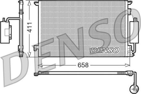 Denso DCN20034 - Конденсатор кондиционера autosila-amz.com