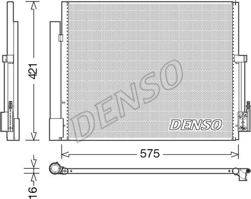 Denso DCN20036 - Конденсатор кондиционера autosila-amz.com