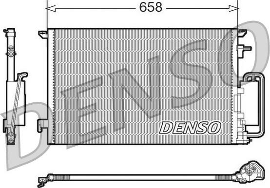 Denso DCN20032 - Конденсатор кондиционера autosila-amz.com