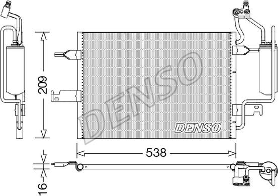 Denso DCN20026 - Конденсатор кондиционера autosila-amz.com