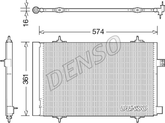 Denso DCN21019 - Конденсатор кондиционера autosila-amz.com