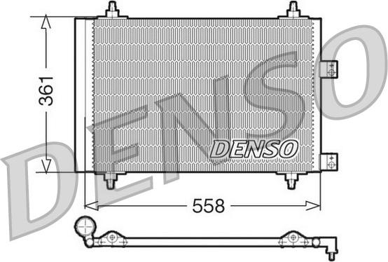 Denso DCN21016 - Конденсатор кондиционера autosila-amz.com