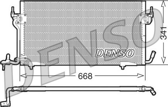 Denso DCN21011 - Конденсатор кондиционера autosila-amz.com