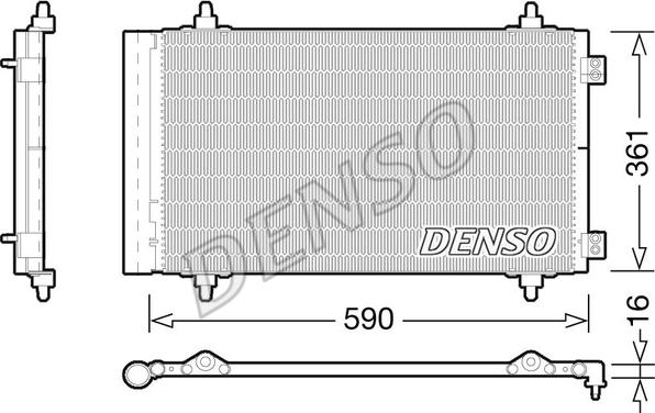 Denso DCN21018 - Конденсатор кондиционера autosila-amz.com