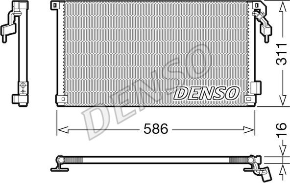 Denso DCN21012 - Конденсатор кондиционера autosila-amz.com
