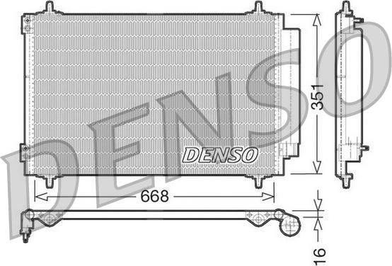 Denso DCN21017 - Конденсатор кондиционера autosila-amz.com