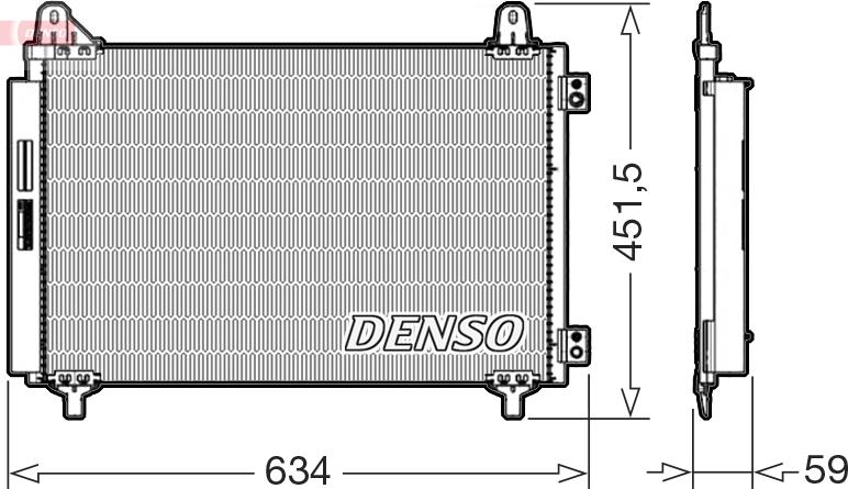 Denso DCN21034 - Конденсатор кондиционера autosila-amz.com