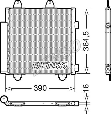 Denso DCN21033 - Конденсатор кондиционера autosila-amz.com