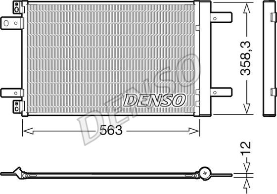 Denso DCN21032 - Конденсатор кондиционера autosila-amz.com
