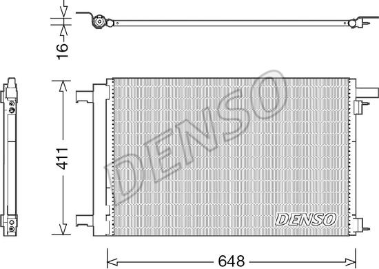 Denso DCN21021 - Конденсатор кондиционера autosila-amz.com