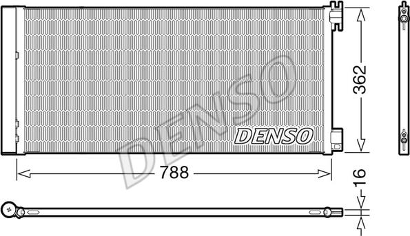 Denso DCN23042 - Конденсатор кондиционера autosila-amz.com