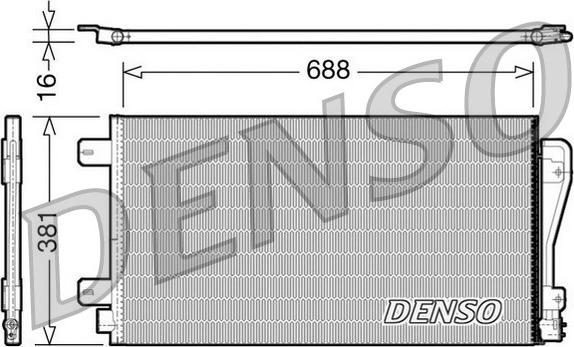 Denso DCN23014 - Конденсатор кондиционера autosila-amz.com