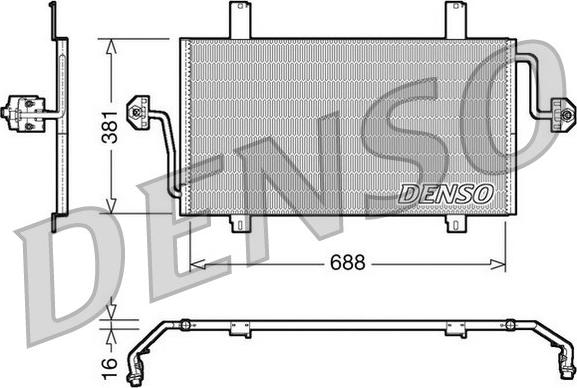 Denso DCN23016 - Конденсатор кондиционера autosila-amz.com