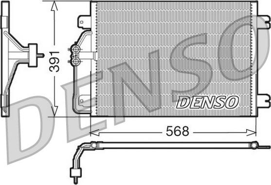 Denso DCN23010 - Конденсатор кондиционера autosila-amz.com
