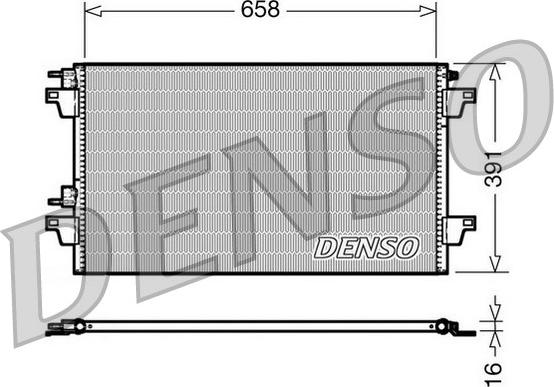 Denso DCN23018 - Конденсатор кондиционера autosila-amz.com