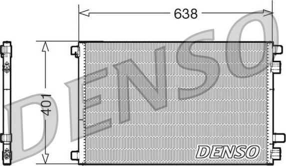 Denso DCN23012 - Конденсатор кондиционера autosila-amz.com