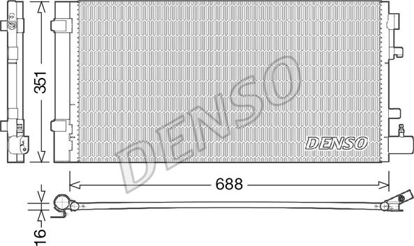 Denso DCN23031 - Конденсатор кондиционера autosila-amz.com