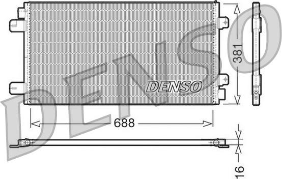 Denso DCN23024 - Конденсатор кондиционера autosila-amz.com