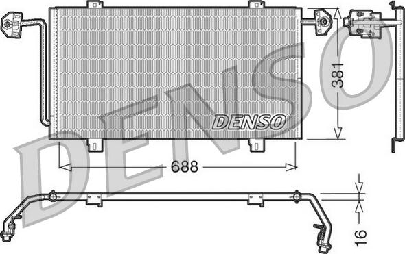 Denso DCN23023 - Конденсатор кондиционера autosila-amz.com