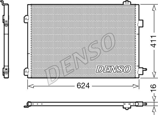 Denso DCN23027 - Конденсатор кондиционера autosila-amz.com