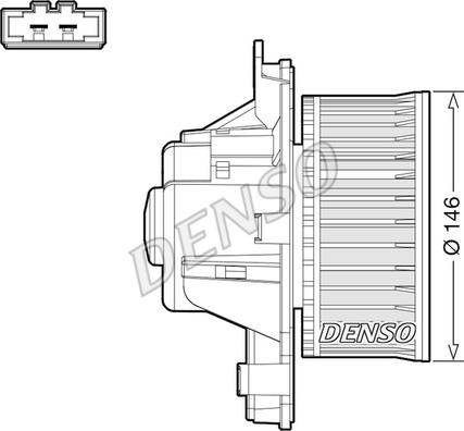 Denso DEA21014 - Вентилятор салона autosila-amz.com