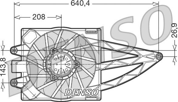 Denso DER09019 - Вентилятор, охлаждение двигателя autosila-amz.com