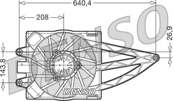 Denso DER09018 - Вентилятор, охлаждение двигателя autosila-amz.com