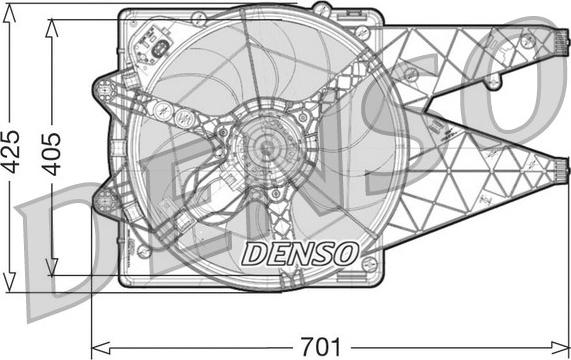 Denso DER09100 - Вентилятор, охлаждение двигателя autosila-amz.com