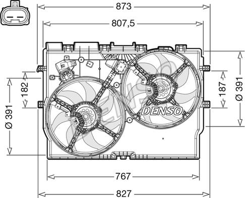 Denso DER09310 - Вентилятор, охлаждение двигателя autosila-amz.com
