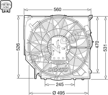 Denso DER05008 - Вентилятор, охлаждение двигателя autosila-amz.com