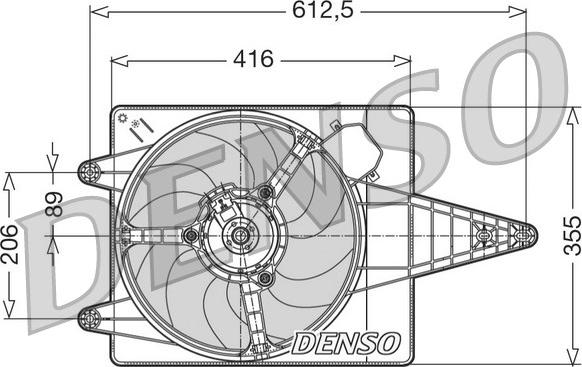 Denso DER01004 - Вентилятор, охлаждение двигателя autosila-amz.com