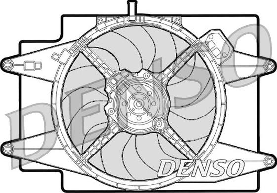 Denso DER01001 - Вентилятор рад.охлажд.  AR 147 1.9 JTD 8V/16V autosila-amz.com