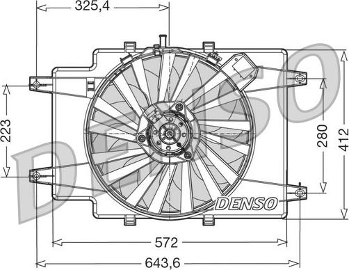 Denso DER01007 - Вентилятор, охлаждение двигателя autosila-amz.com