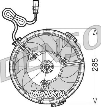 Denso DER02005 - Вентилятор радиатора DER02005 (10013210/160718/0012553, КИТАЙ) DENSO autosila-amz.com