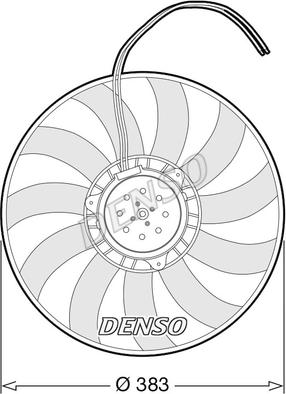 Denso DER02007 - Вентилятор радиатора Лев AUDI A6 ALLROAD C6, A6 C6 2.0-3.2 05.04-08.11 autosila-amz.com