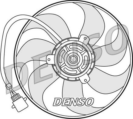Denso DER32006 - вентилятор охлаждения!\ VW Polo 1.4-1.9 95-09 autosila-amz.com