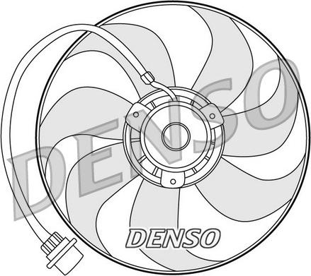Denso DER32001 - вентилятор охлаждения!\ Audi A3 1.8T/1.9TDi 96>, VW Golf 1.6-2.0 97-06 autosila-amz.com