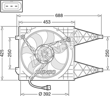 Denso DER32015 - Вентилятор, охлаждение двигателя autosila-amz.com