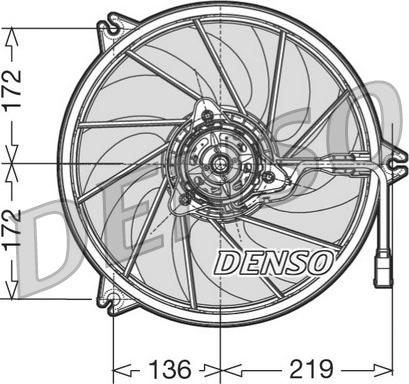 Denso DER21010 - Вентилятор рад.охлажд. PE 206 autosila-amz.com