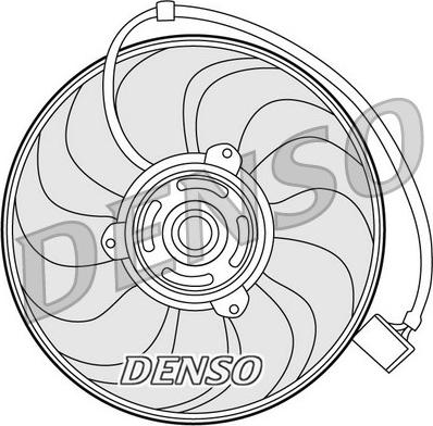Denso DER27001 - вентилятор охлаждения!\ WV Polo, Skoda Fabia 1.2/1.4/1.9SDI 00> autosila-amz.com